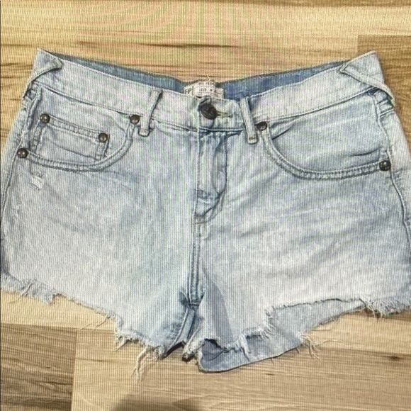 Free People Blue Cutoff Shorts Women’s 28 - Picture 1 of 1